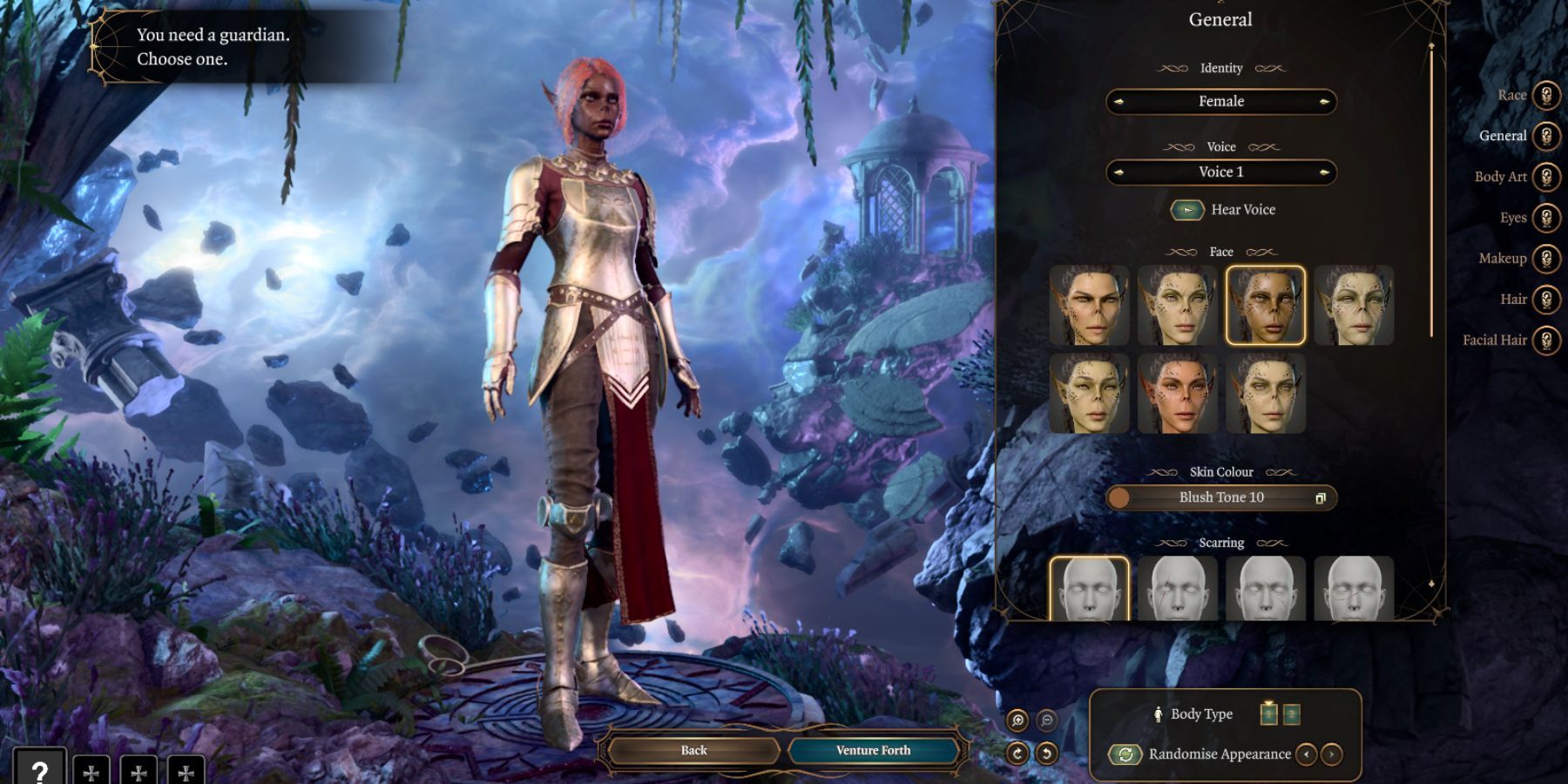 baldurs gate 3 guardian character customization