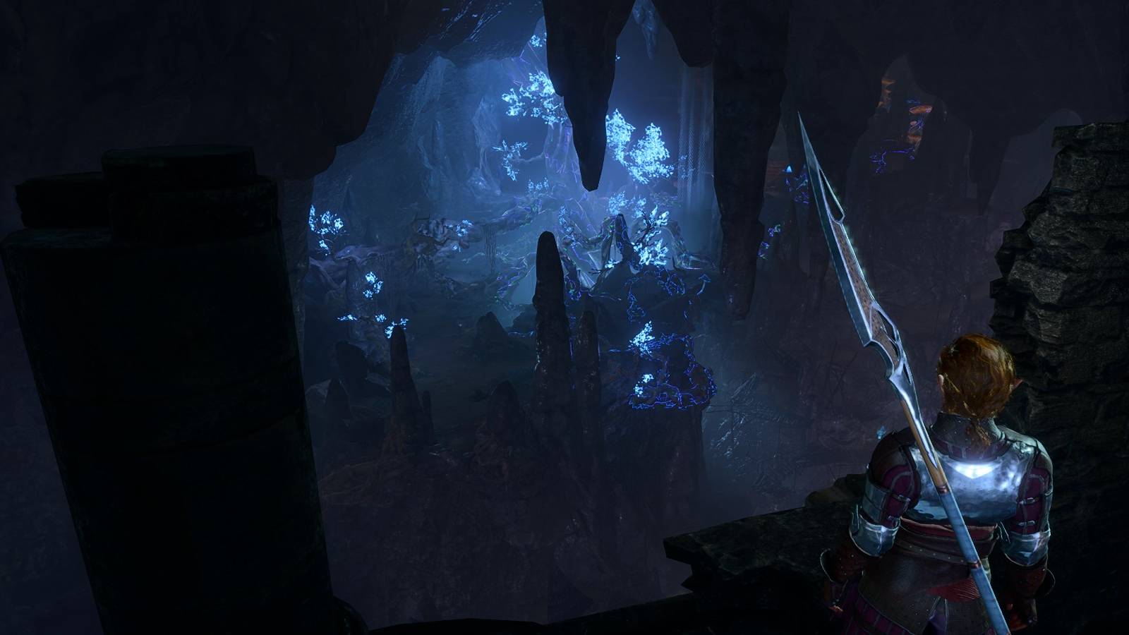 Baldur's Gate 3 Underdark Sussur Tree in the distance