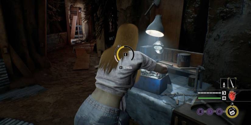 victim tries to escape the basement