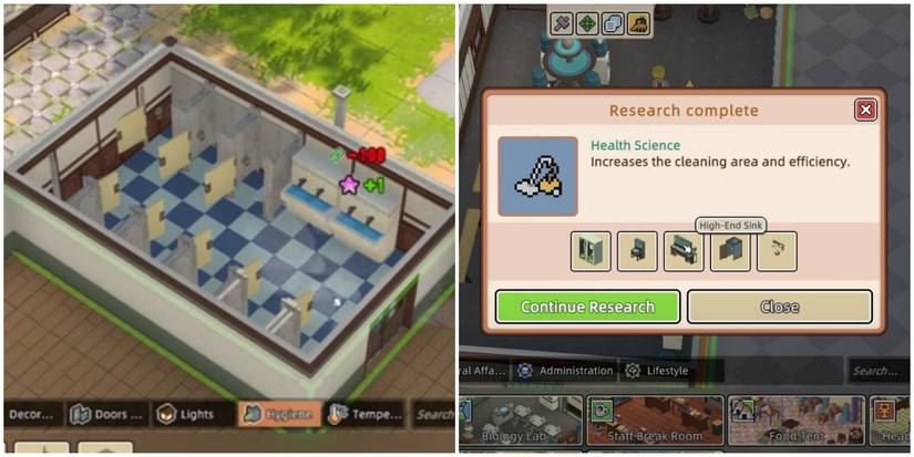 Bathrooms and Cleaning Supplies in Let's School