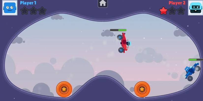 Battle Wheels fighting on purple level