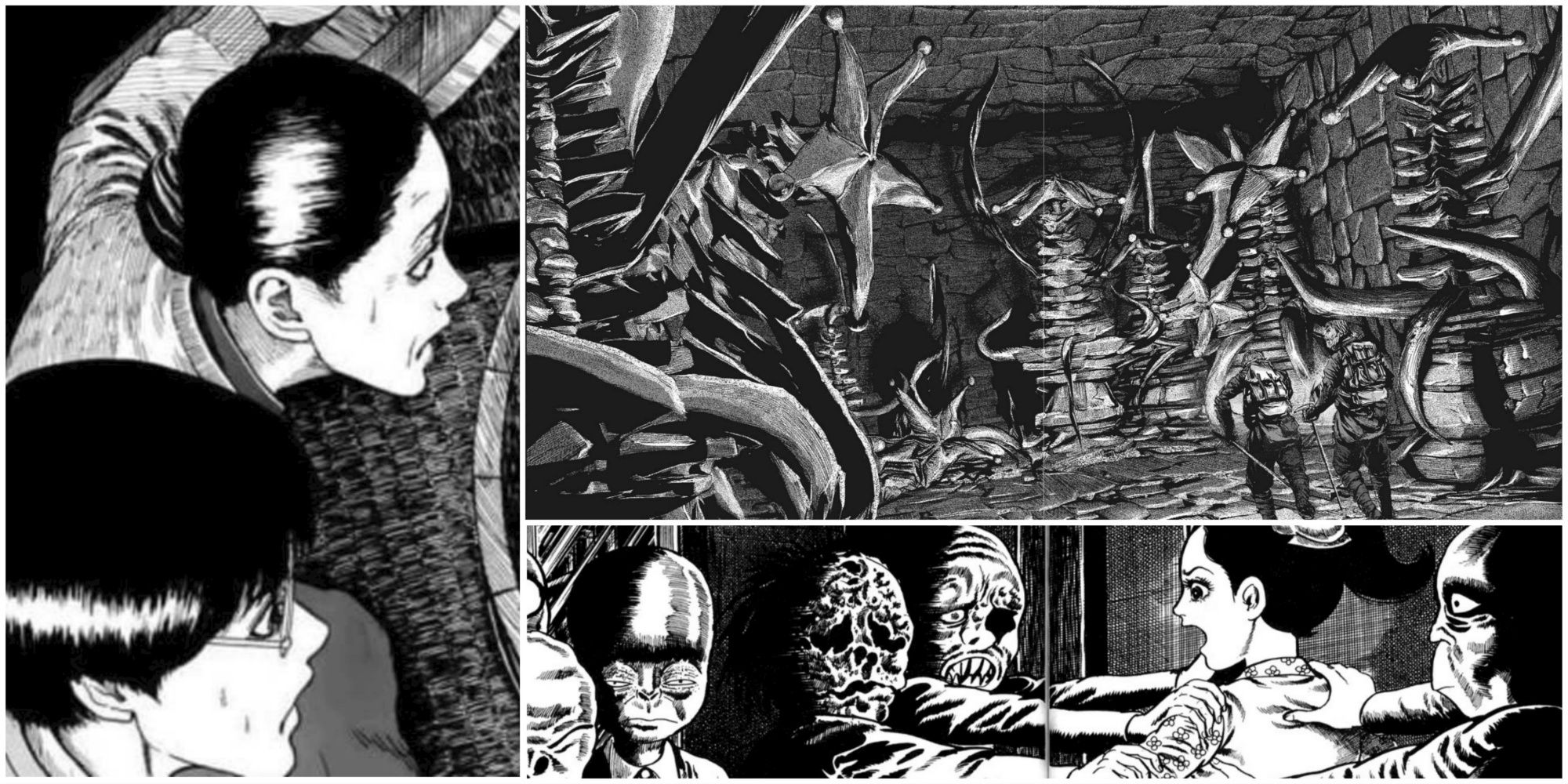 Cosmic Horror Manga- Uzumaki At the Mountains of Madness The Drifting Classroom