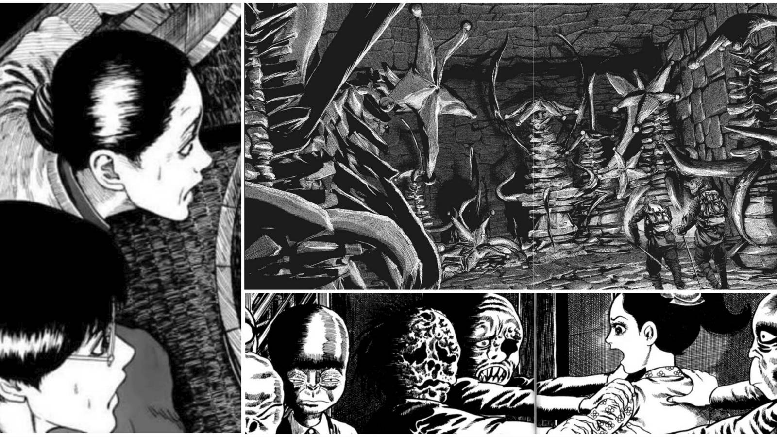 Cosmic Horror Manga- Uzumaki At the Mountains of Madness The Drifting Classroom