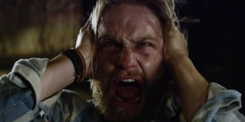 Wyatt Russell screaming in Black Mirror Playtest episode