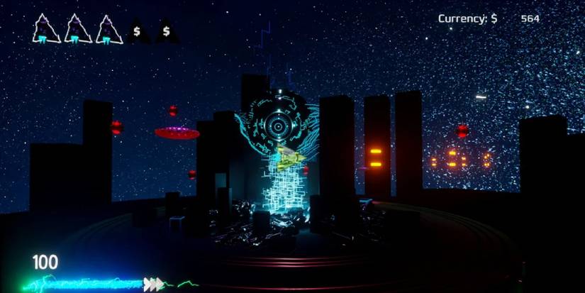 Screenshot showing the futuristic world of Blade Gunner.