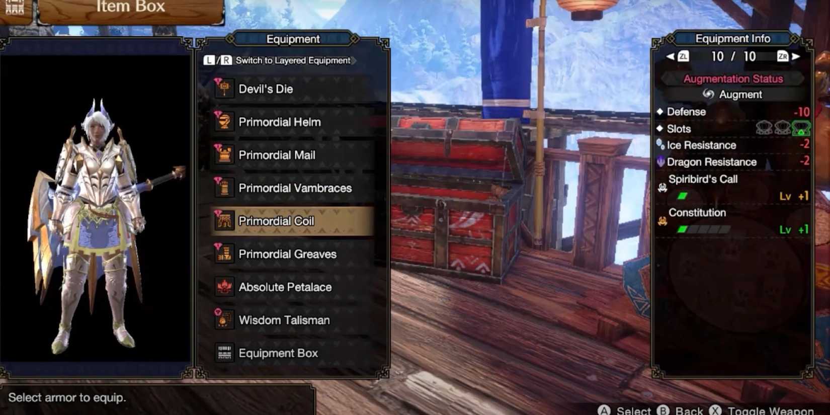 A hunter with the Blood Awakening Hammer build equipped