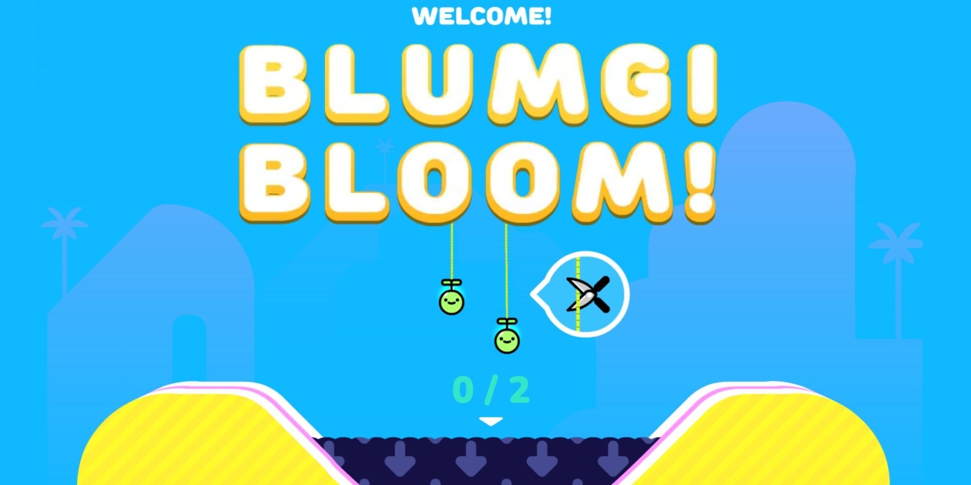 Blumgi Bloom welcome level one with game title