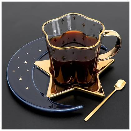 Ceramic Star Moon Glass Tea Set