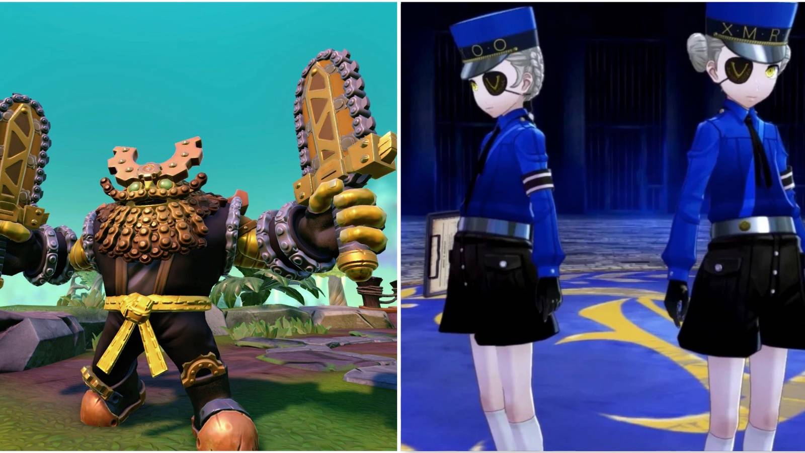Chain Reaction in Skylanders Imaginators and Caroline and Justine in Persona 5