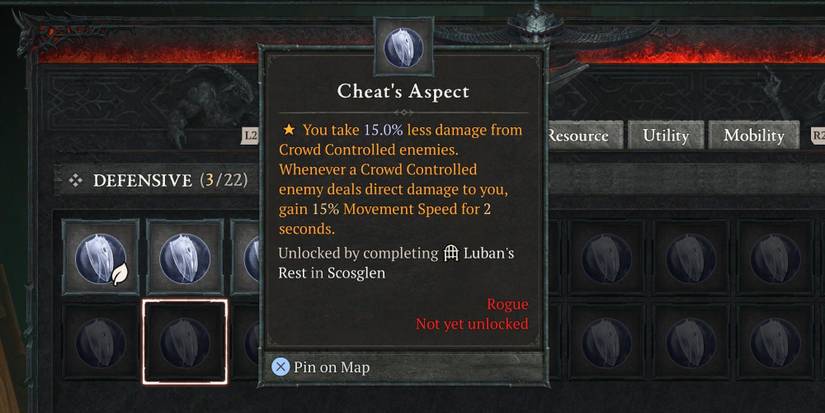 The Cheat's Aspect in Diablo 4