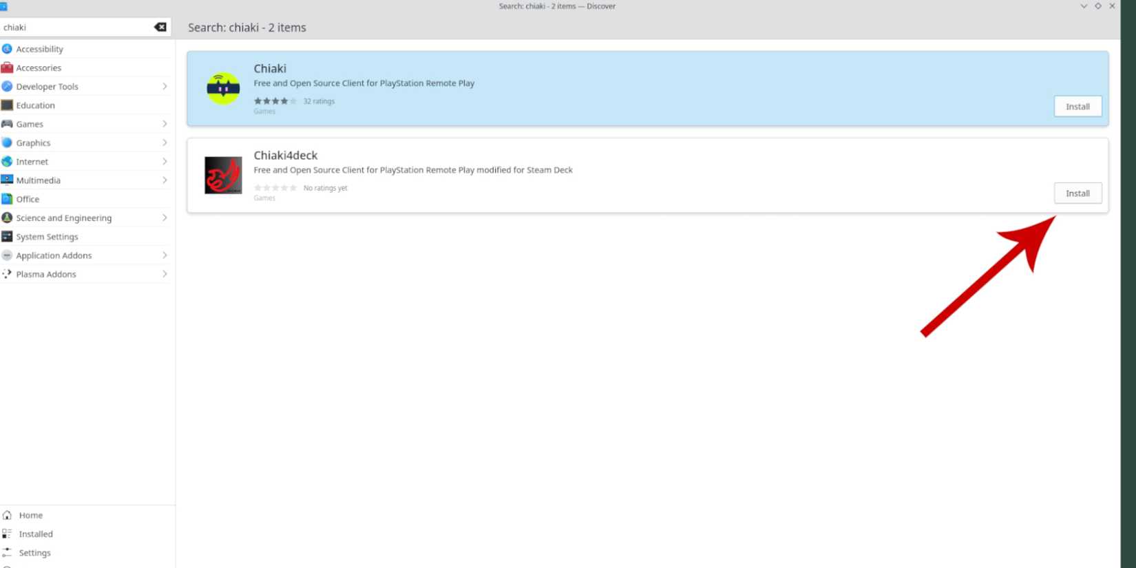 Chiaki4Deck install from Discovery