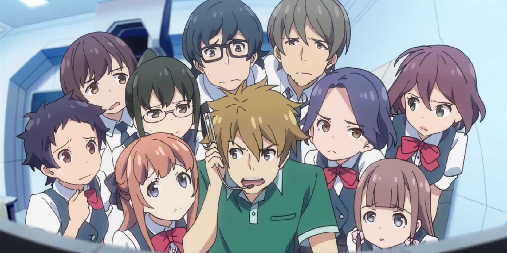 Classroom Crisis anime characters in a classroom setting