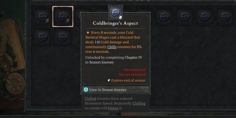 Coldbringer's Aspect in Diablo 4