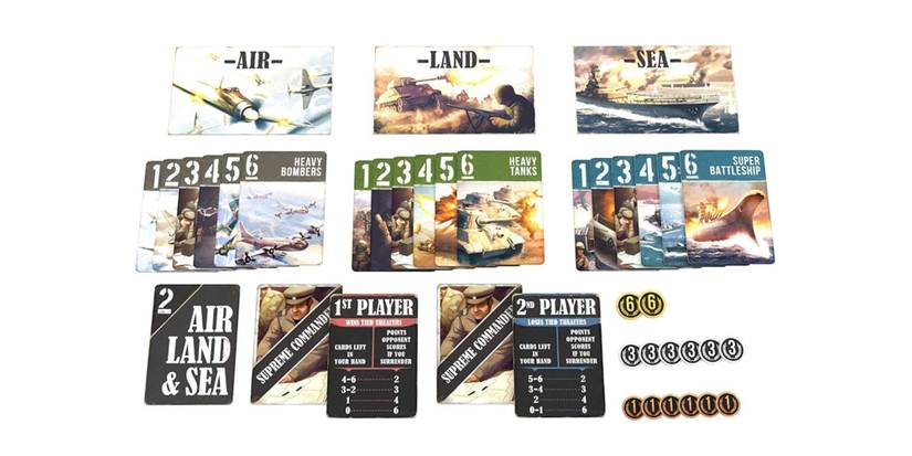 Air, Land, & Sea game setup