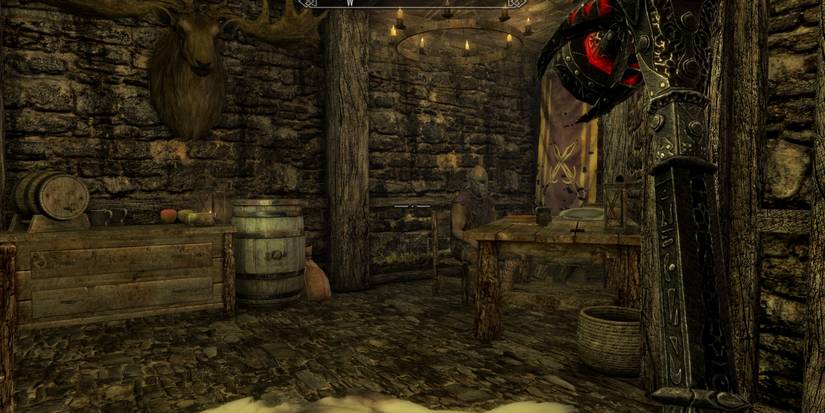 skyrim daedric hammer vs a riften guard