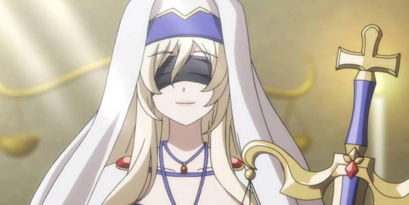 Sword Maiden Smiling While Meeting With Goblin Slayer