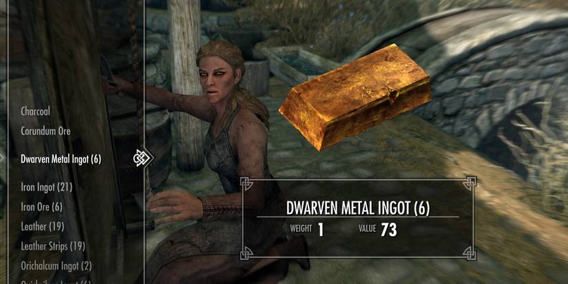 dwarven metal ingot from blacksmith inventory