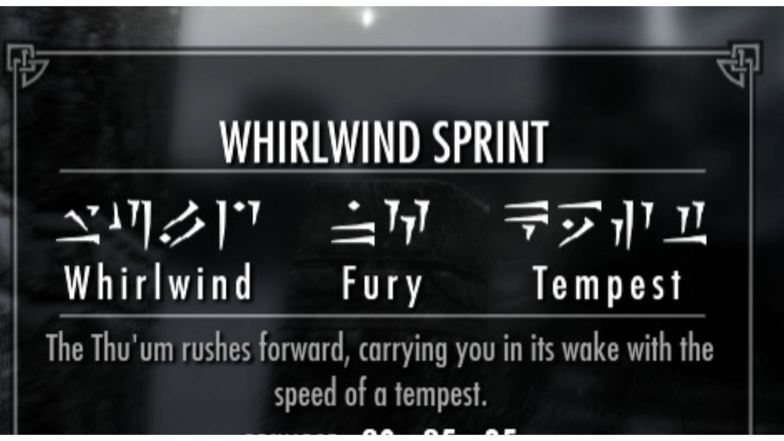 skyrim whirlwind sprint thu'um