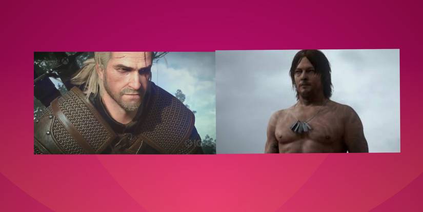 Geralt of Rivia and Norman Reedus stare each other down 