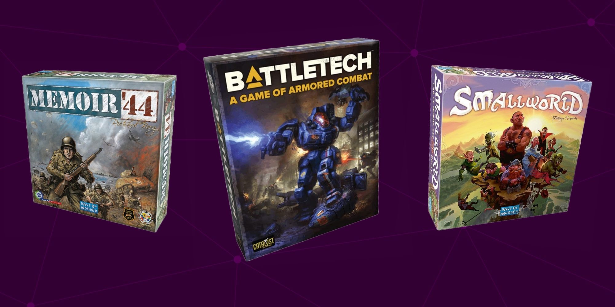 Tabletop Tactics Games Featured Image - various boxes