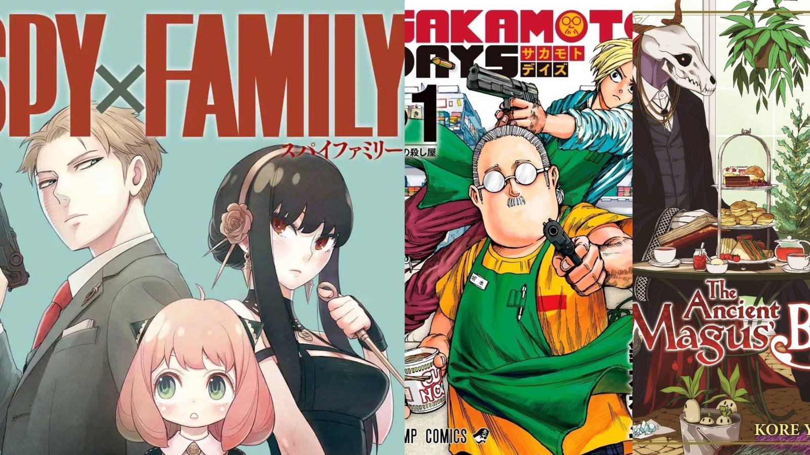 Spy x Family, Sakamoto Days and Ancient Magus Bride
