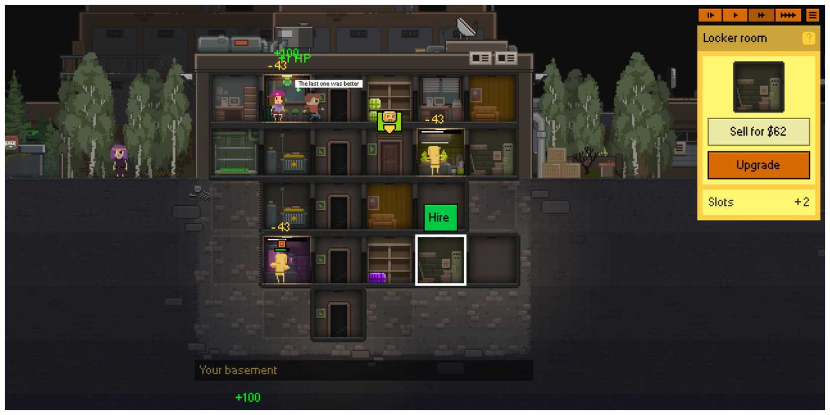 Basement upgrading locker room