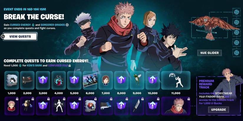 standard and premium reward tracks jujutsu kaisen