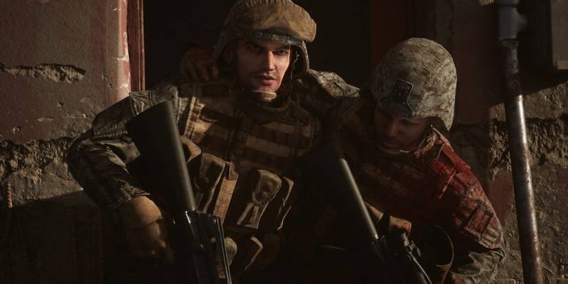 team lead carrying a wounded soldier in six days in Fallujah 