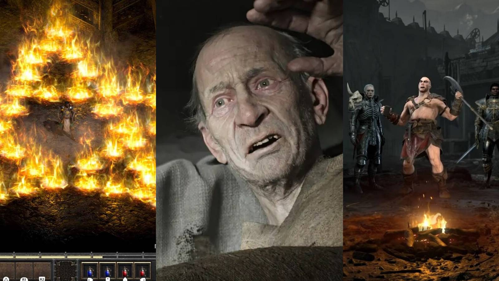 a collage of images from diablo 2