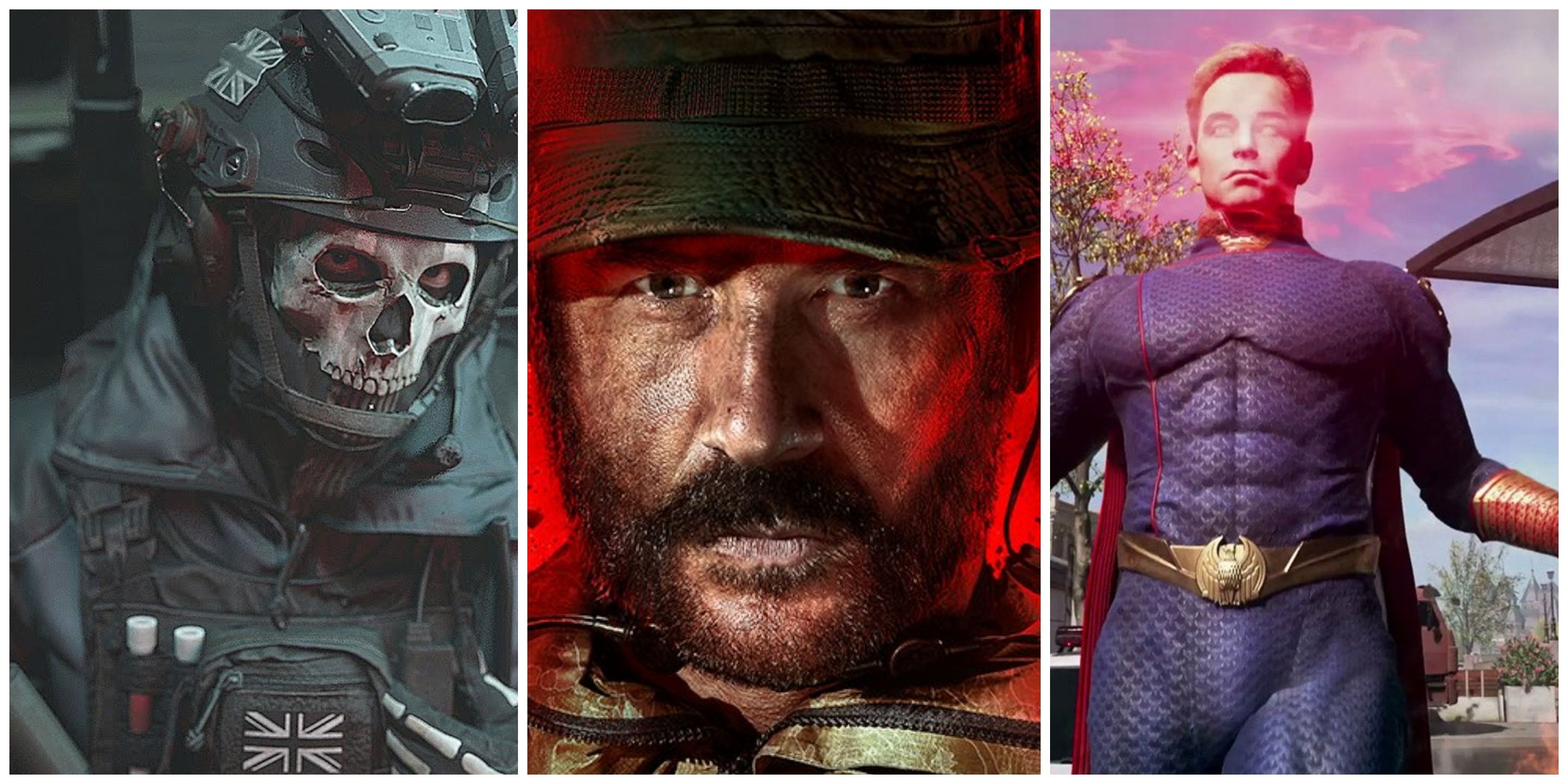 modern warfare 2 ghost, modern warfare 3 reboot captain price, homelander in modern warfare 2