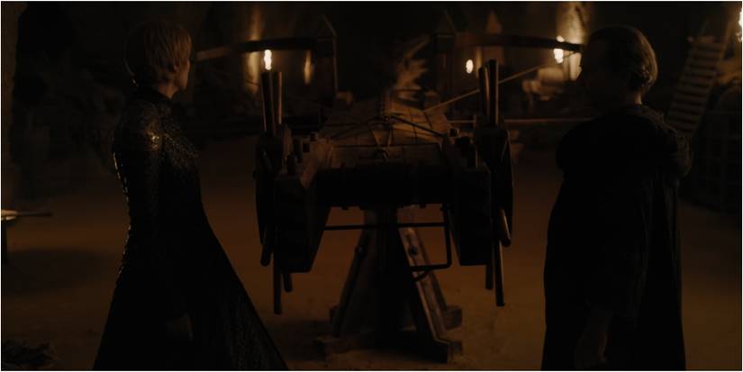 Qyburn shows Cersei the Scorpion in Game of Thrones.