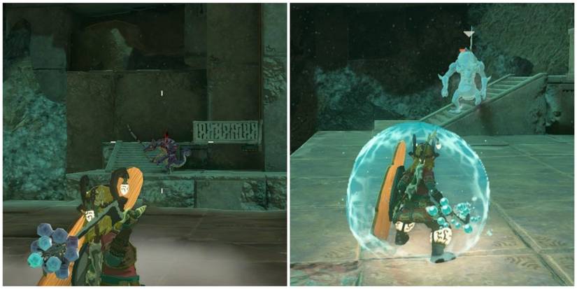 using ice fruit to freeze enemies