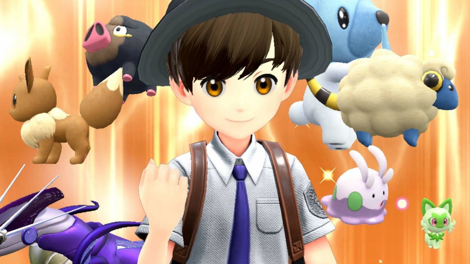 pokemon trainer with several different pokemon