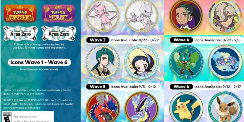 pokemon scarlet & violet nintendo switch online icons