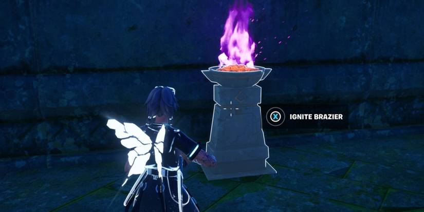 igniting a brazier in fortnite ruins
