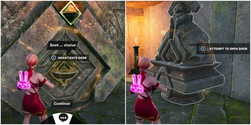 attempting to seek statue and open door northern ruin