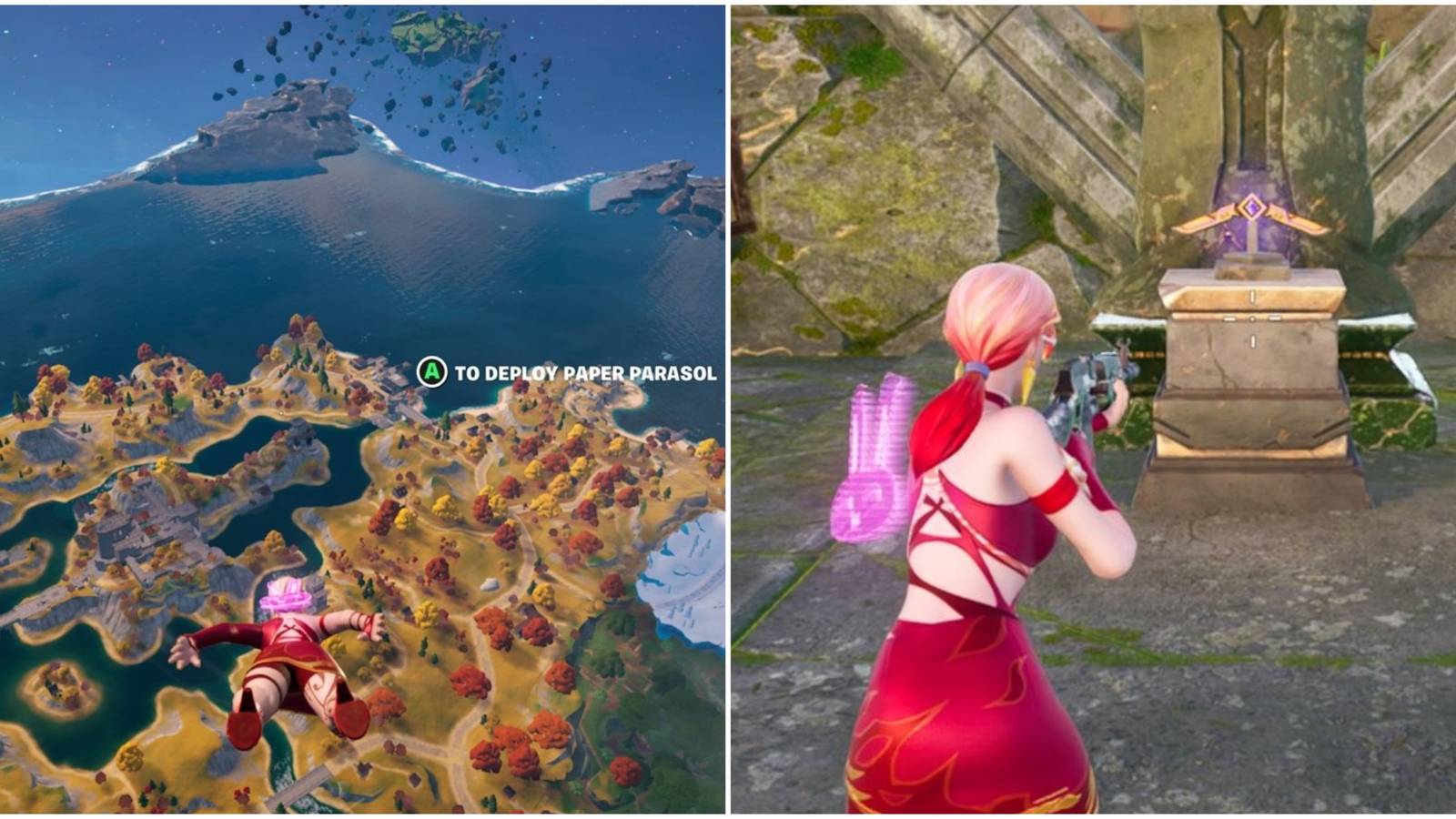 landing and finding rare item right away