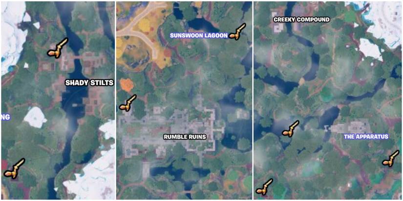 fortnite map with kinetic boomerang marked