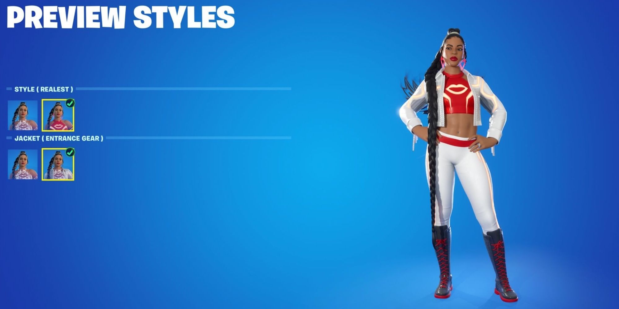 Fortnite WWE Bianca Belair and Becky Lynch Skins, Emote and All Cosmetics  showcase 