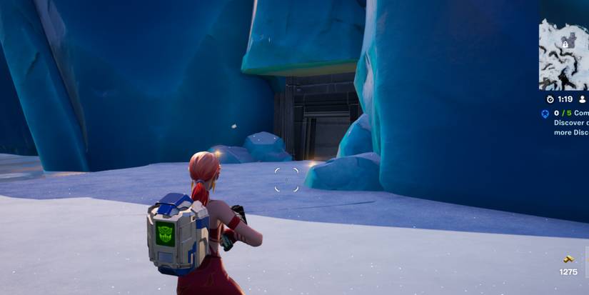 looking at the entrance of the ice maze