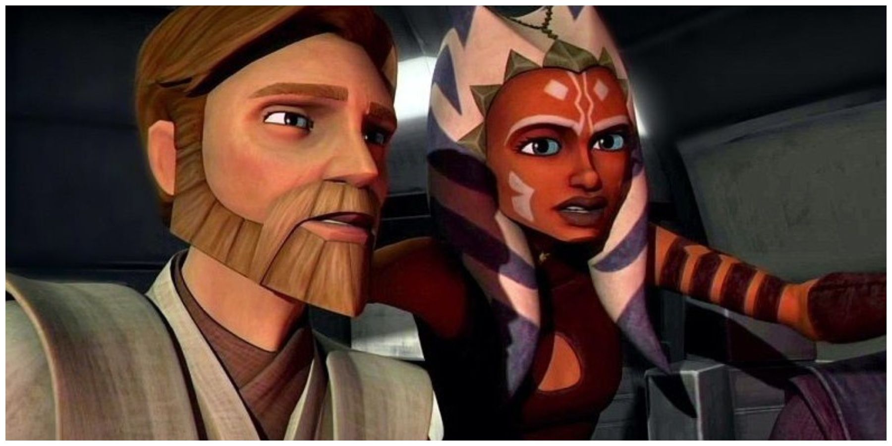 James Arnold Taylor as Obi-Wan Kenobi. Ashley Eckstein as Ahsoka Tano.