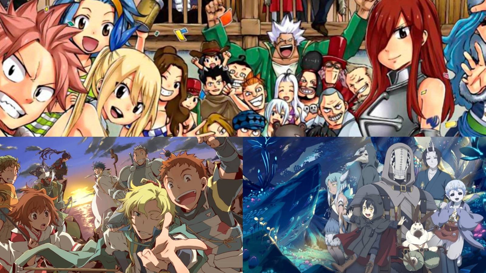 Log Horizon, Fairy Tail and Somali and the forest spirit