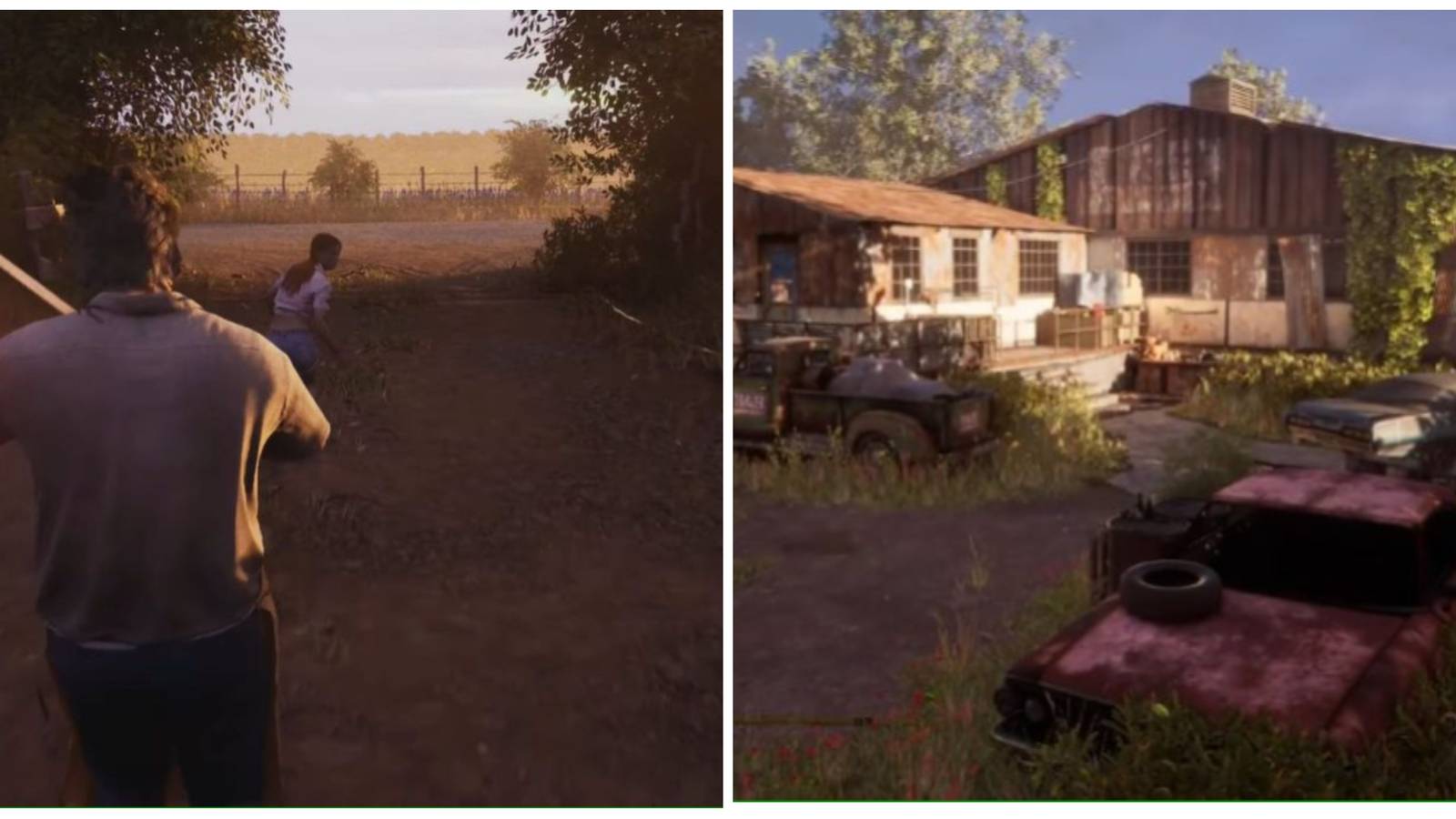 slaughterhouse entrance/leatherface chasing a victim texas chain saw massacre