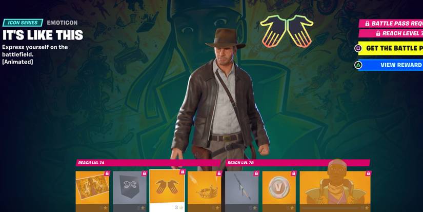 indiana jones using the its like this emoticon