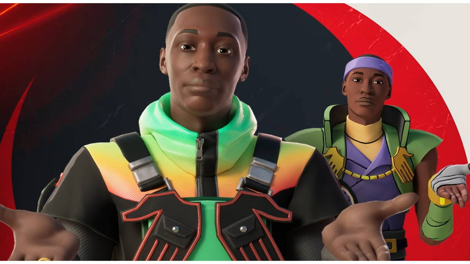 khaby lame icon series outfit in fortnite with cel-shaded optional traditional khaby style