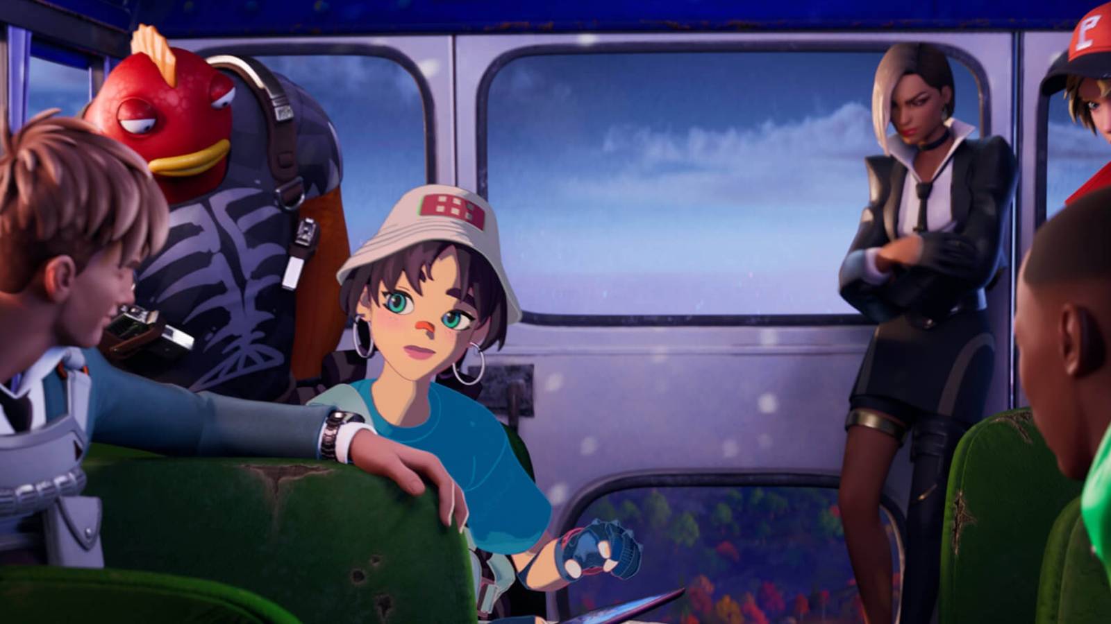 battle pass characters talking in the battle pass plan heist