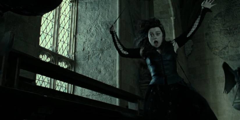 Molly kills Bellatrix in the Great Hall in Harry Potter and the Deathly Hallows: Part 2.