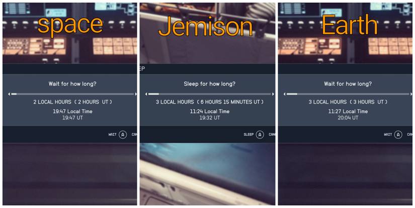 comparing time in space jemison and earth