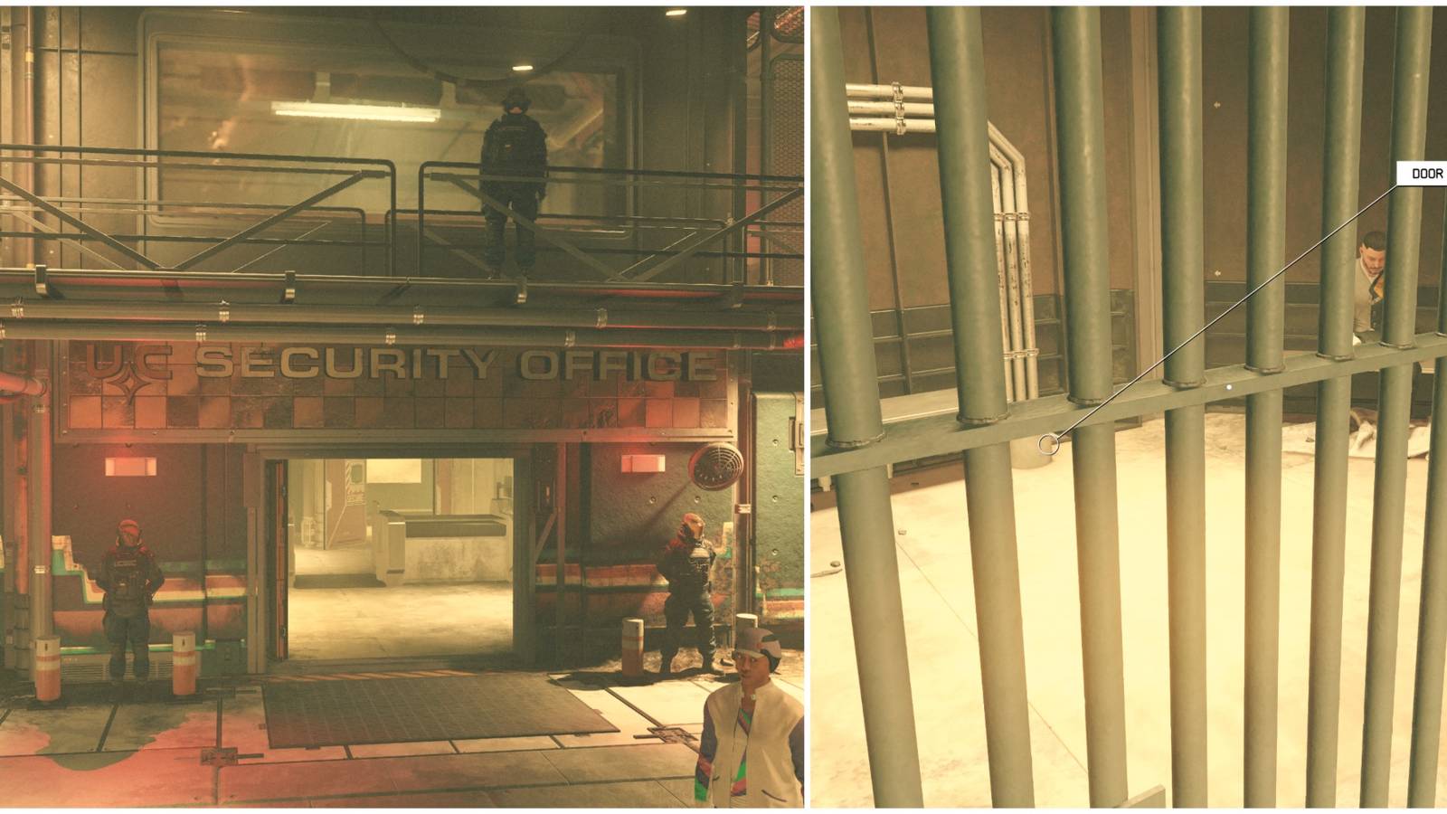 locked jail cell at the well's uc security office