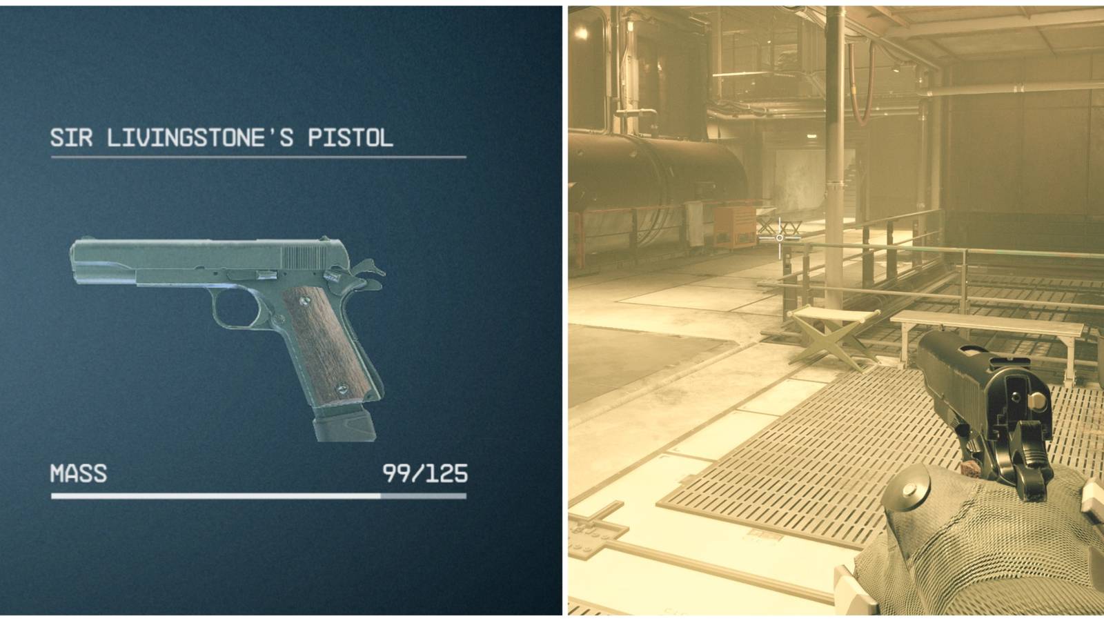 sir livingstone's pistol equipped